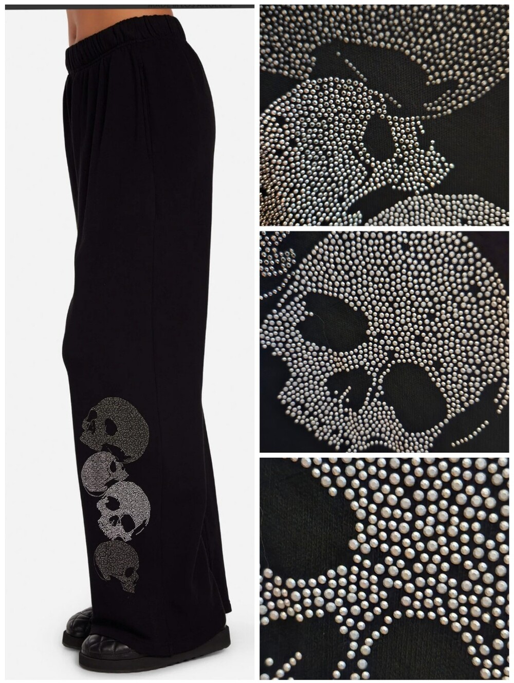 Lauren Moshi Juvia Stud Skull Sweatpants